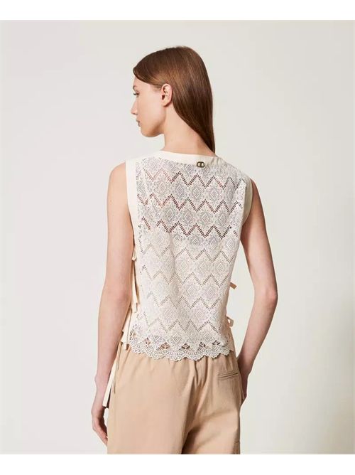 top donna beige TWINSET | TP2408/12140